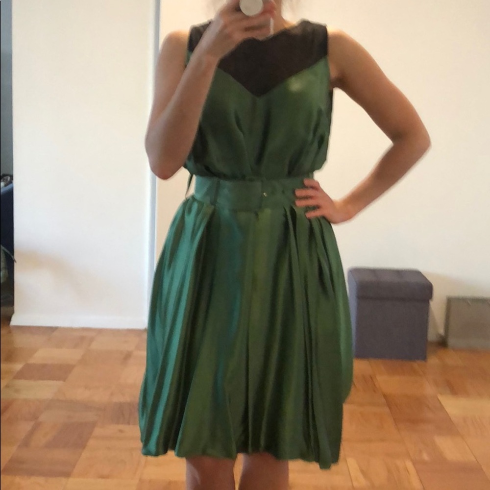 DOMENICO VACCA Silk Green Dress, size XS